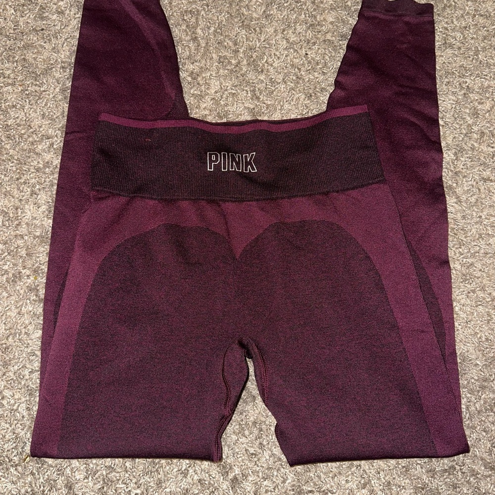 PINK Victoria's Secret Plum Seamless Leggings